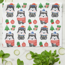 Husky Puppy Hund Santa Festive Helgdag jul