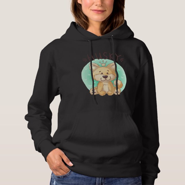 Husky Puppy Kung Stil T Shirt (Framsida)