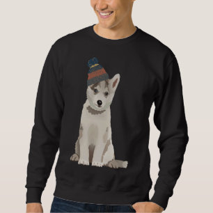 Husky Puppy Lång Ärmad Tröja