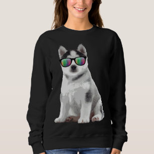 Husky Puppy Sunglasses Hundar Animals T Shirt