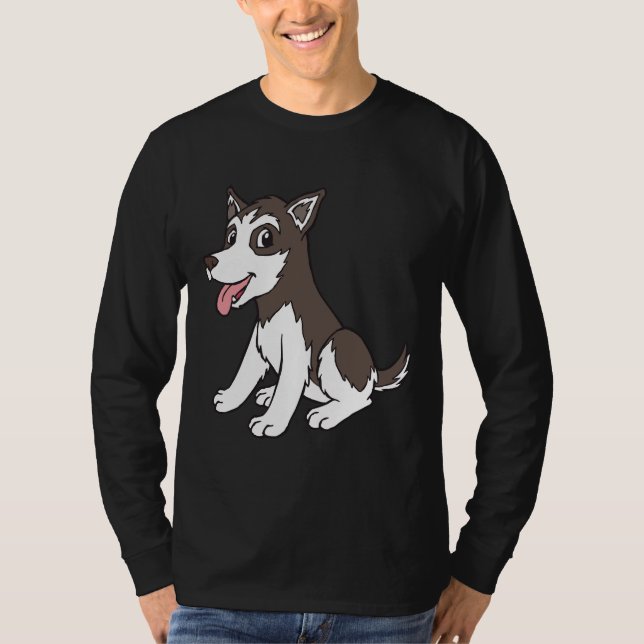 Husky Puppy T Shirt (Framsida)
