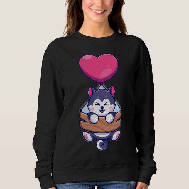 Husky Puppy T Shirt (Framsida)