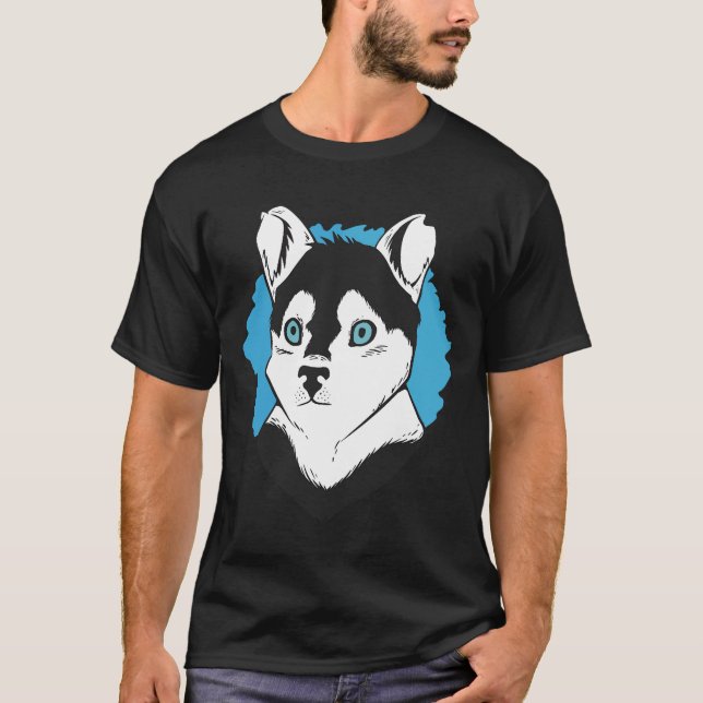 Husky Puppy T Shirt (Framsida)