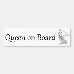 Husky Queen on Board Bildekal