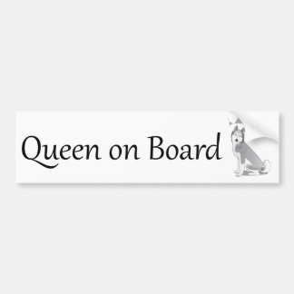 Husky Queen on Board Bildekal
