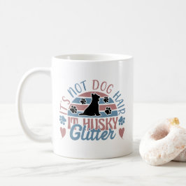 Husky Quote Det är inte Hund Hair Det är Husky Gli Kaffemugg