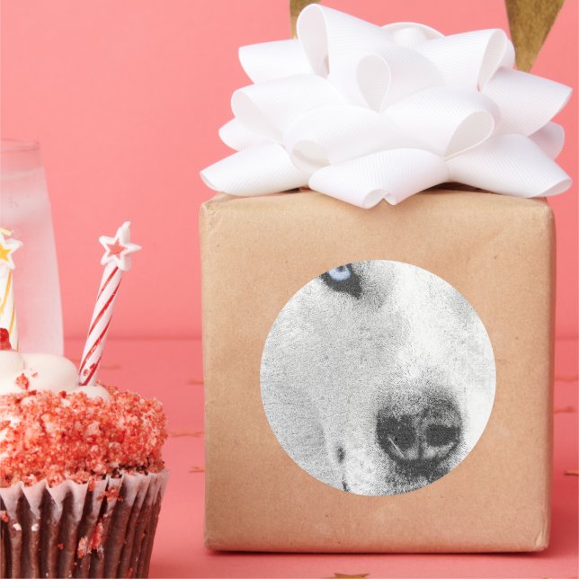 Husky Runt Klistermärke (Part)