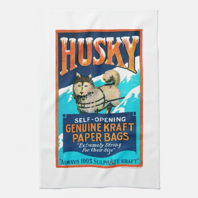 Husky Self-Opening Äkta Kraft Papprare Bags Kökshandduk (Vertikal)