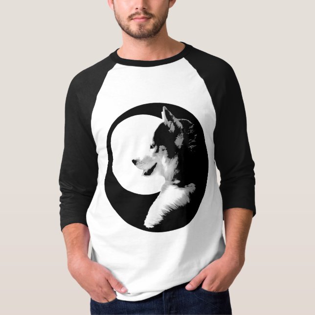 Husky Shirt Baseball Jersey Coola Husky Hund tröja (Framsida)