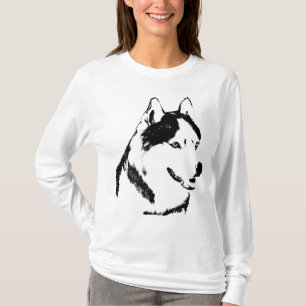 Husky Shirt Women's Långärmad Sled Hund tröja