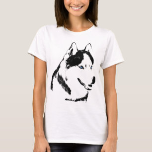 Husky Shirts Dam Husky Sled Hund tröja