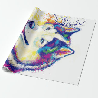 Husky Siberian Canvas Presentpapper