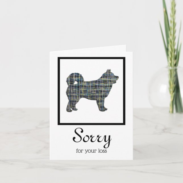 Husky Siberian Hund Pet Sympathy Card Kort (Framsida)