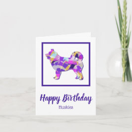 Husky Siberian Hund Silhouette PPY&B Birthday Kort