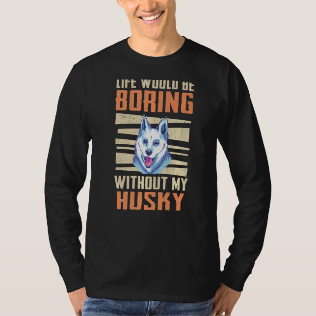 Husky Siberian husky hund T Shirt (Framsida)