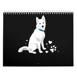 Husky Siberian husky Sweet White Snö Hund Kalender