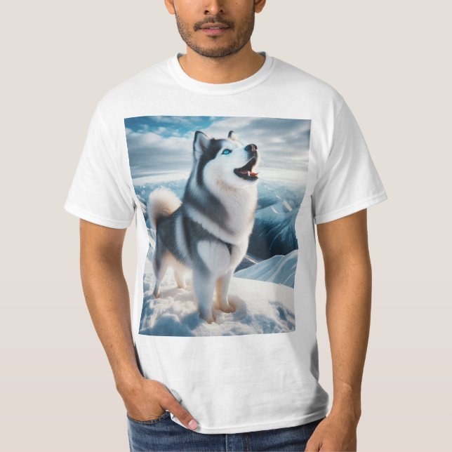 Husky siberiano t shirt (Framsida)