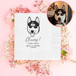 Husky Sibir Hund Personlig Cheers Napkins Pappersservett