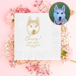 Husky Sibir Hund Personlig Cheers Napkins Pappersservett