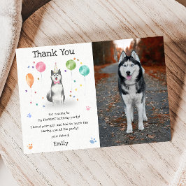 Husky Sibir Puppy Hund Birthday Tack för ditt kort