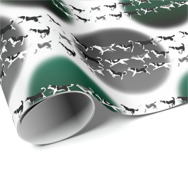 Husky slående in Husky gåvapapper för papper jul Presentpapper (Rullad Hörn)