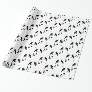 Husky slående in pappert Husky Sledhundpapper Presentpapper
