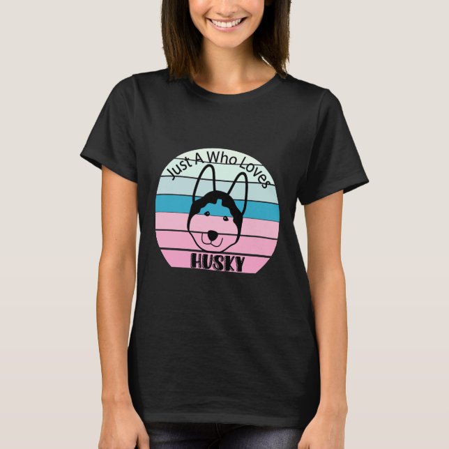 Husky Snö Hund T Shirt (Framsida)