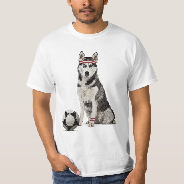 Husky Soccer Sports T Shirt (Framsida)