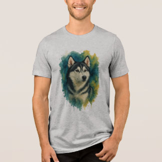 Husky Spirit Watercolor Majesty T Shirt