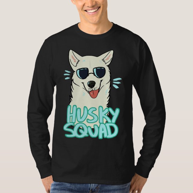 Husky Squad White T Shirt (Framsida)