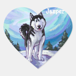 Husky Stationery Hjärtformat Klistermärke