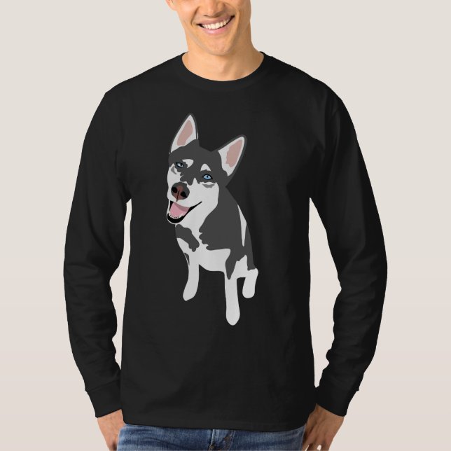 Husky Sticker T Shirt (Framsida)
