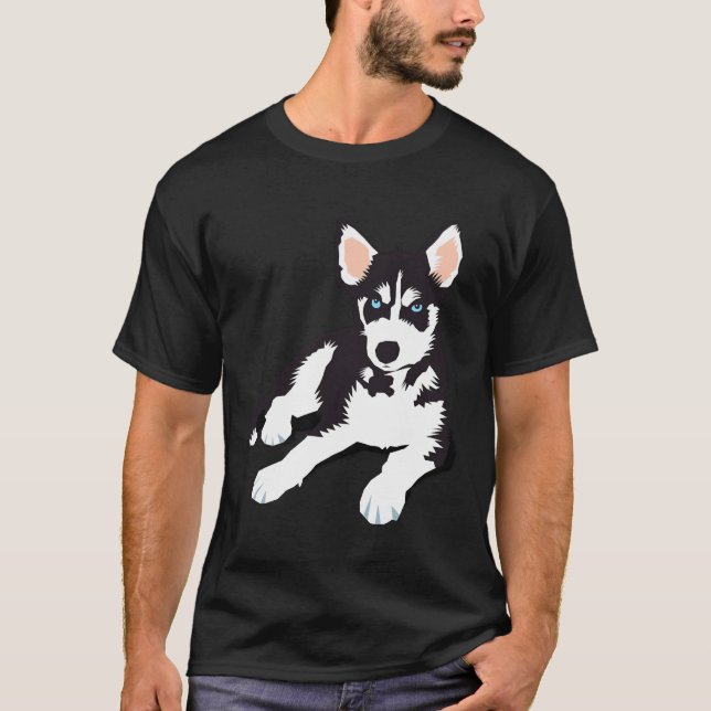Husky Sticker T Shirt (Framsida)