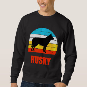 Husky Sunset Hund Lång Ärmad Tröja