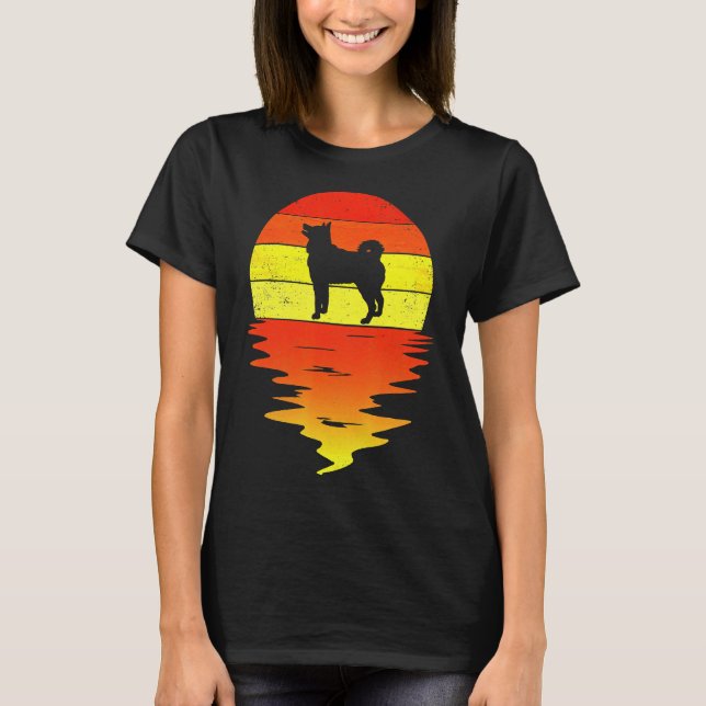 Husky Sunset Siberian husky T Shirt (Framsida)