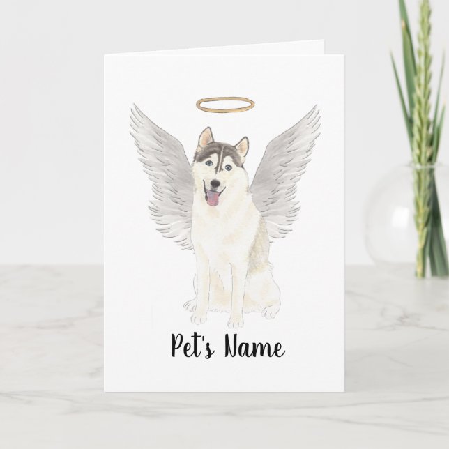 Husky Sympathy Memorial Kort (Framsida)