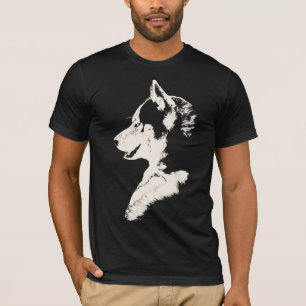 Husky T-Shirt Husky / Varg Art Tee Hund Tröjor