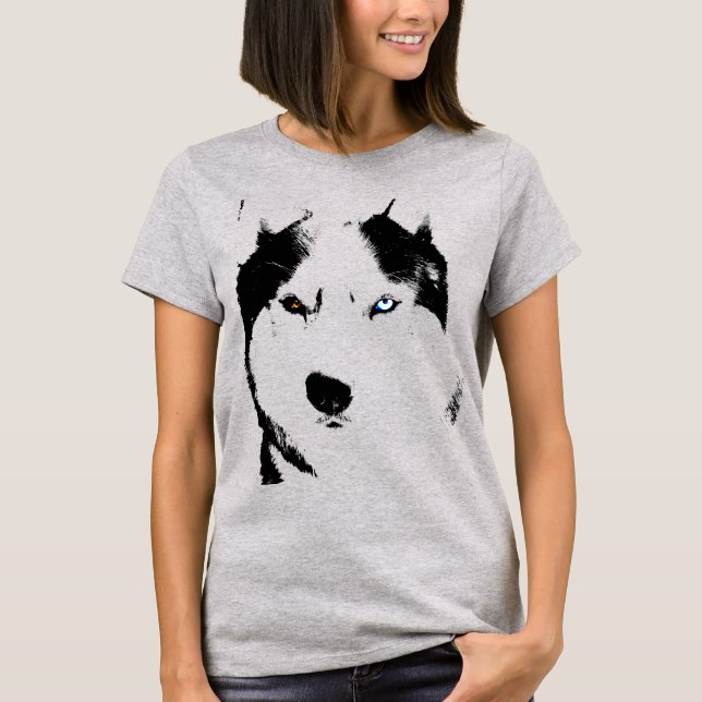 Husky T-shirt Malamute Husky Sled Hund Organic Tee (Framsida)