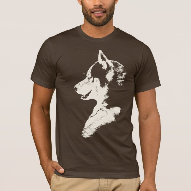 Husky T-shirt Varg Art Hooded Shirt Sled Hund tröj (Framsida)