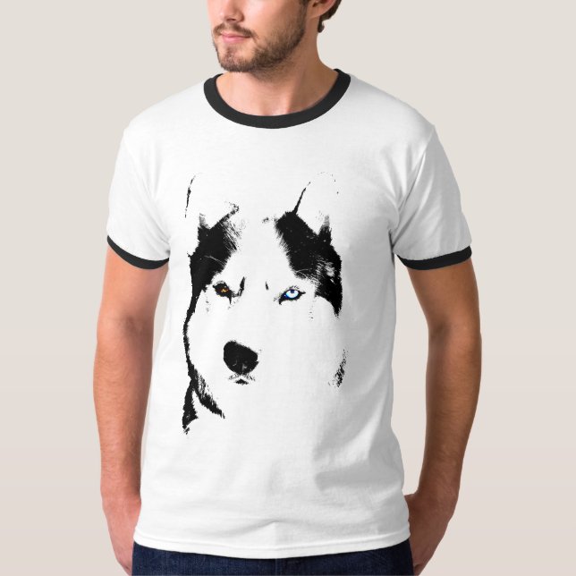 Husky T-shirt Varg Husky Kid Sled Hund Husky Shirt (Framsida)
