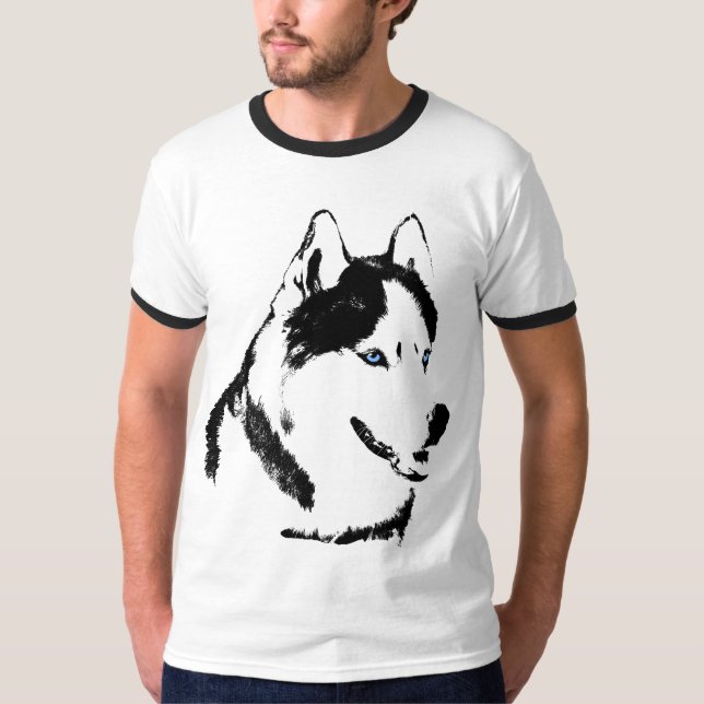 Husky T-shirt Varg Husky Shirt Sled Hund Husky Shi (Framsida)