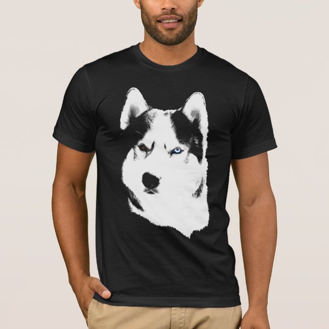 Husky T-shirt Varg Husky Sled Hund Husky Shirts (Framsida)