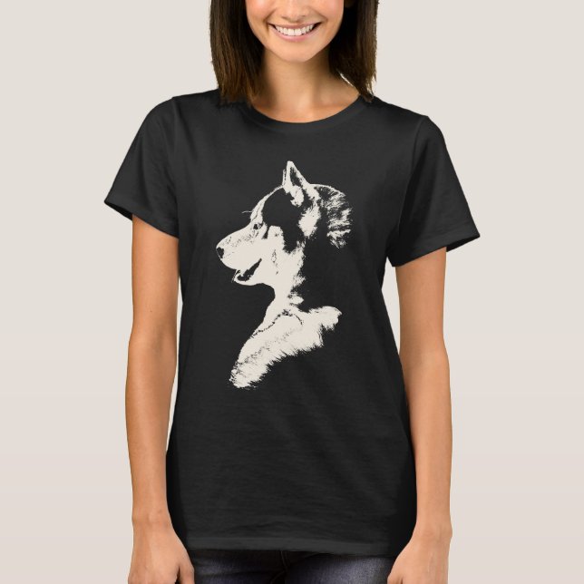Husky T-Shirt Women's Husky Varg Art Shirts (Framsida)