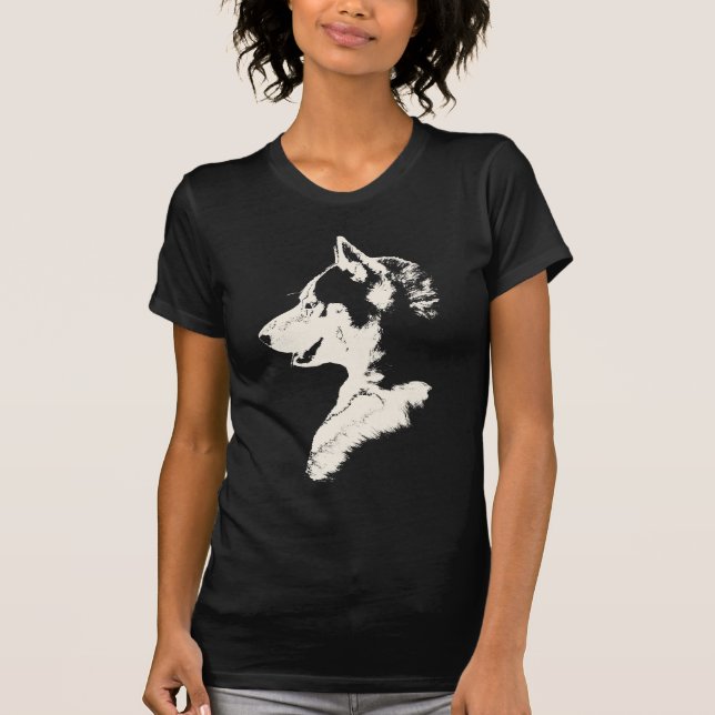 Husky T-tröjakvinna skjortor för utslagsplats för T-shirt (Framsida)