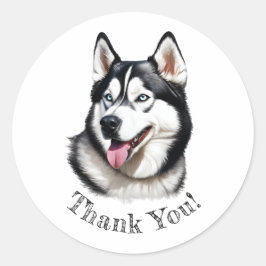 Husky Tack! Stickers Runt Klistermärke