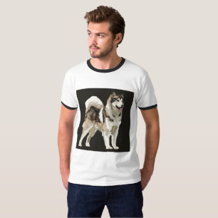 Husky Teckning Hund Man Shirt T Shirt