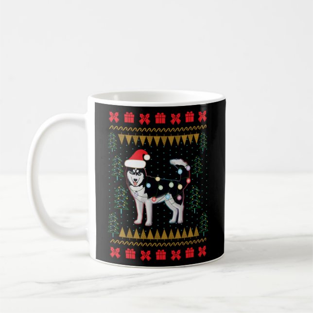 Husky-Ugly-Sweater Ljus Kaffemugg (Vänster)