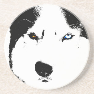 Husky Underlägg Bi-öga Husky Malamute Underlägg Sandsten