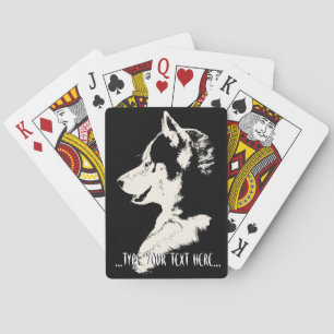 Husky-uppspelningskort Anpassa Sled Hund-kort Casinokort