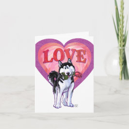 Husky valentin dag helgkort